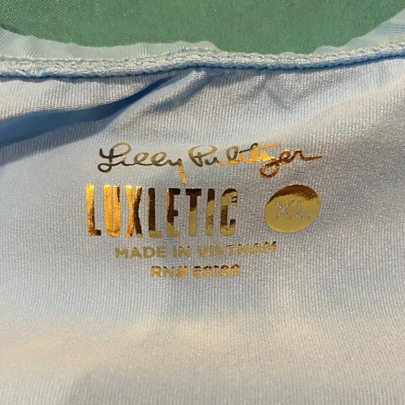 Lilly Pulitzer Luxletic Light Blue Shorts - Picture 2 of 3